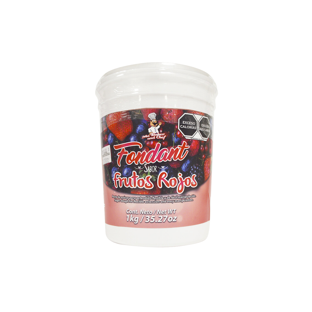 FONDANT MA BAKER FRUTOS ROJOS 1 KG