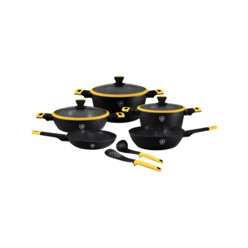 BATERÍA DE CERAMICA 10 PZ SWISS SILVER AMARILLA