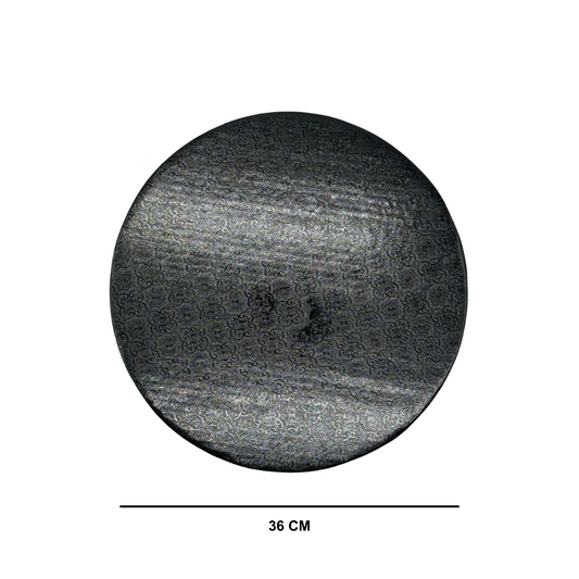 BASE REDONDA PARA PASTEL 36 CM FORRADA NEGRA