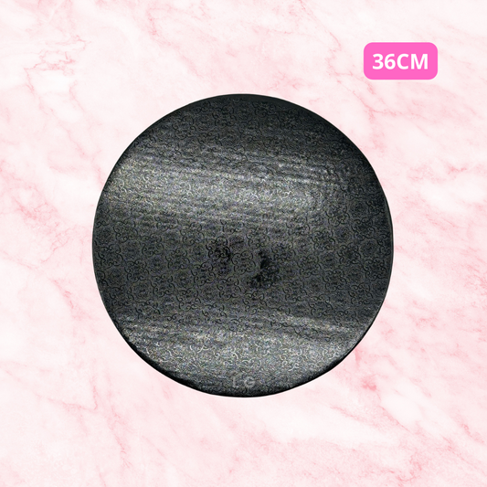 BASE REDONDA PARA PASTEL 36 CM FORRADA NEGRA