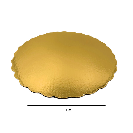BASE REDONDA PARA PASTEL 36 CM DORADA