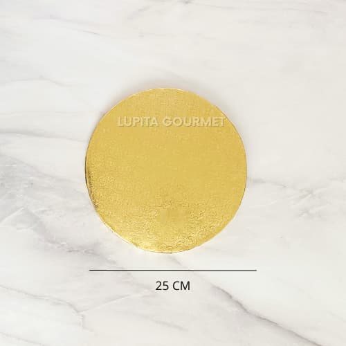 BASE REDONDA PARA PASTEL 25 CM FORRADA DORADA