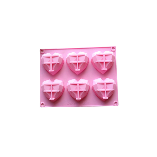 MOLDE DE CORAZON DIAMANTE 6 CAV