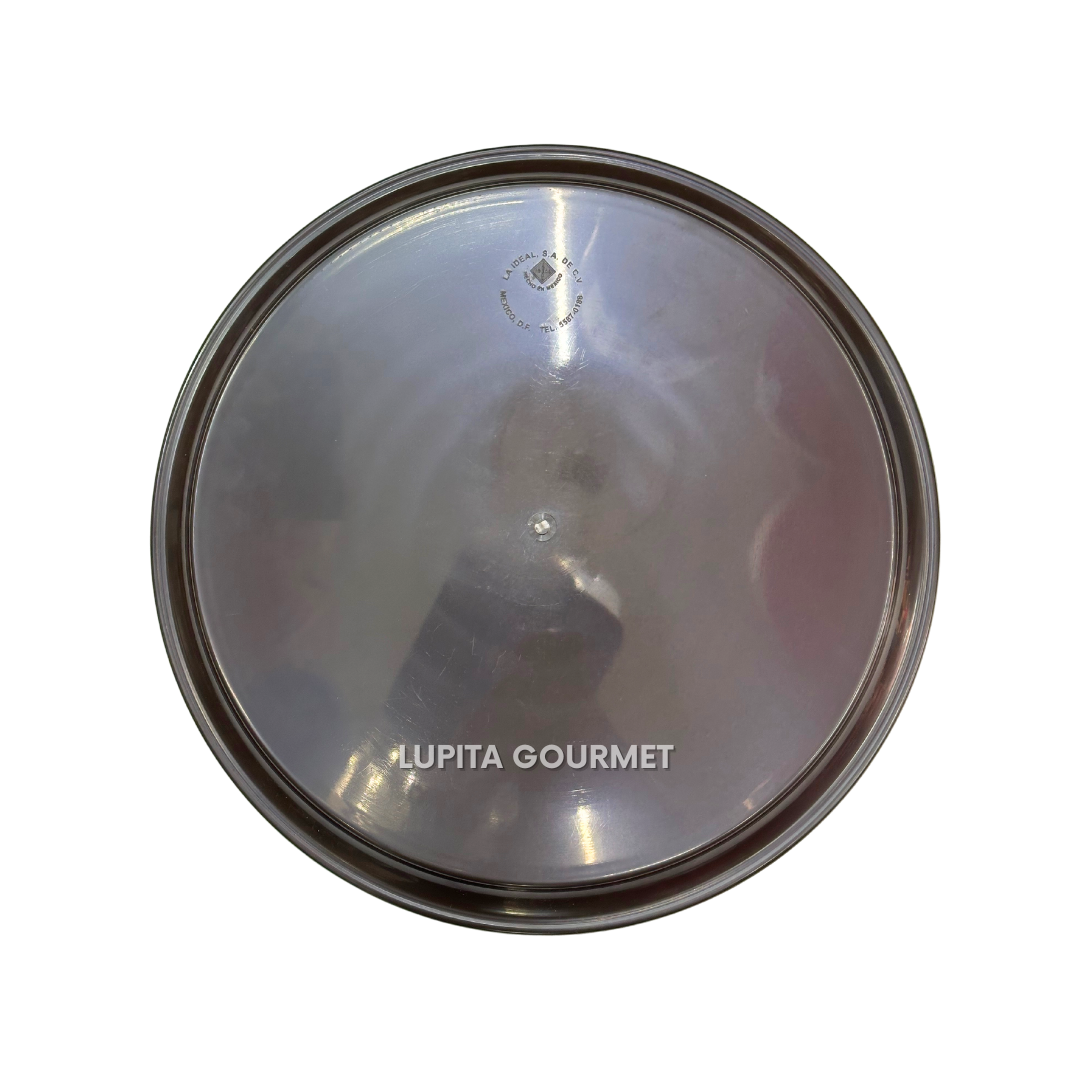 CHAROLA REDONDA 46 CM COLOR CAFE PLASTICO