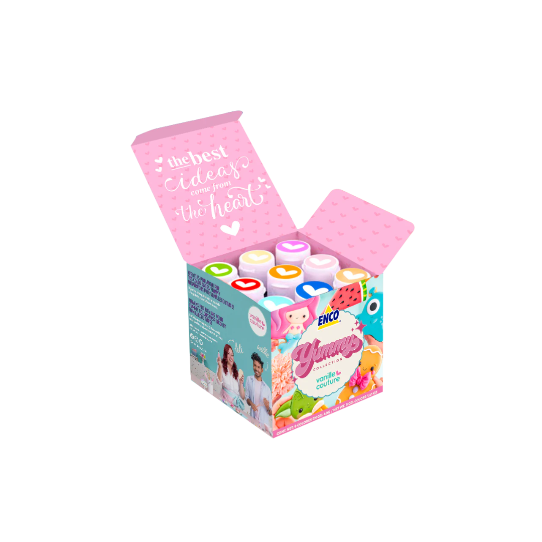 KIT YUMMY ENCO 9 COLORES EN GEL (40G)