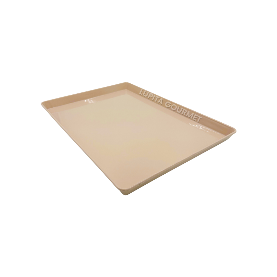 CHAROLA 35X50 CM COLOR BEIGE PLASTICO