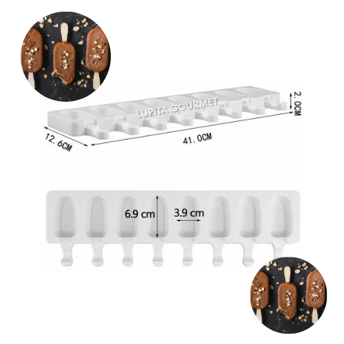 MOLDE DE SILICÓN P/PALETA MINI MAGNUN 8 CAV
