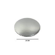 BASE REDONDA PARA PASTEL 25 CM PLATA