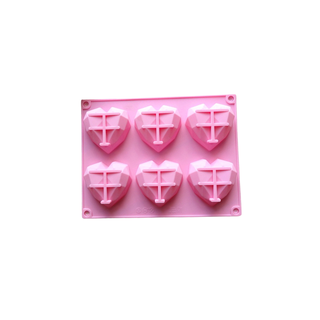 MOLDE DE CORAZON DIAMANTE 6 CAV