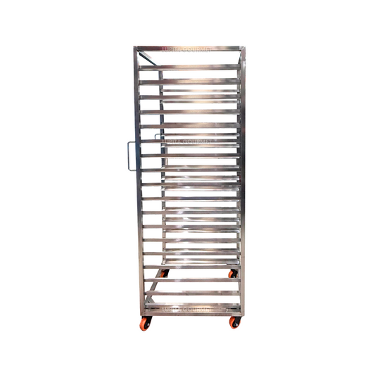 RACK ESPIGUERO  P/18 CHAROLAS ACERO INOX