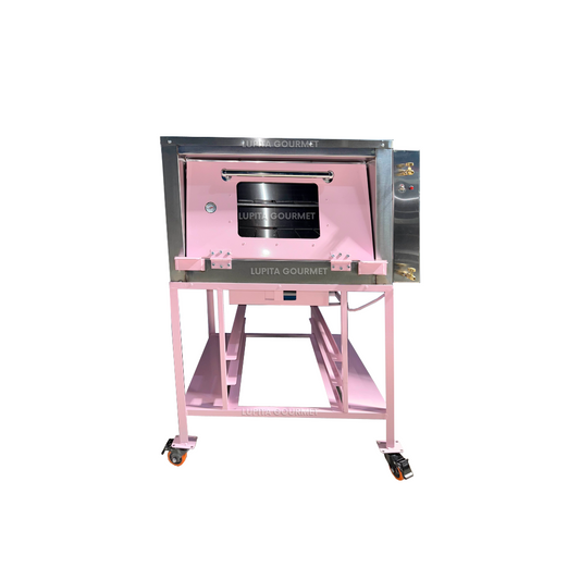 HORNO P/2 CHAROLAS ACERO INOX ROSA