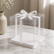 CAJA DE ACETATO PARA PASTEL 30X30X25 CM