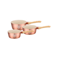 SET 3 CAZOS CERAMICA BRONCE